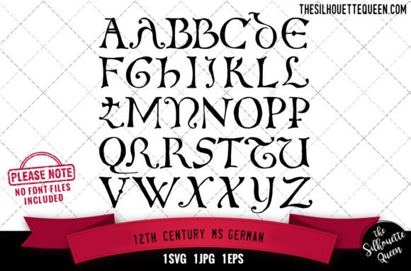 12th Century Ms.German Alphabets for Crafts and Graphics