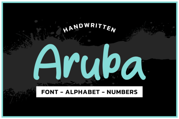 Aruba Blue Font Aplhabet for Graphics and Crafts