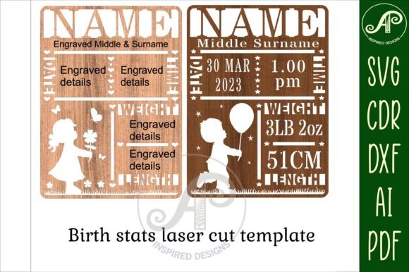 Baby Stats, Announcement Sign SVG Cut Review