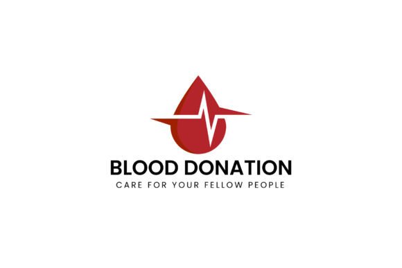 Blood Donation Logo Illustration for Graphics and Logos