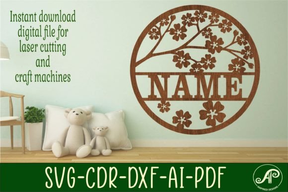 Cherry Blossom Name Sign SVG Cut File Review