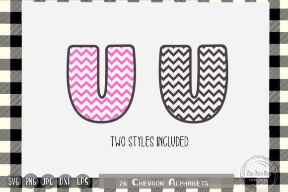 Chevron Alphabet, Chevron Letters: Graphics for Crafts