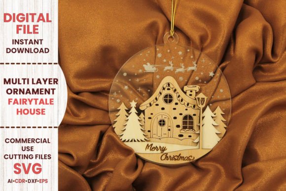 Christmas Ornament Fairytale House: Laser Cutting & Winter Amp Review