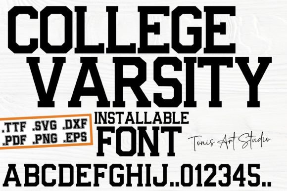 College Varsity Fonts: A Display Review for Sellers