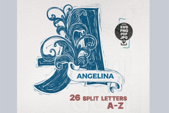 Floral Split Alphabet Monogram a-Z Review