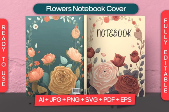 Flowers Notebook Cover for Kdp: A Designer's Review of Graphics and Coloring Pages Amp