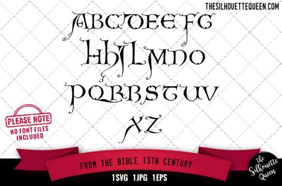 From the Bible. 13th Century Alphabets: Graphics for Crafts