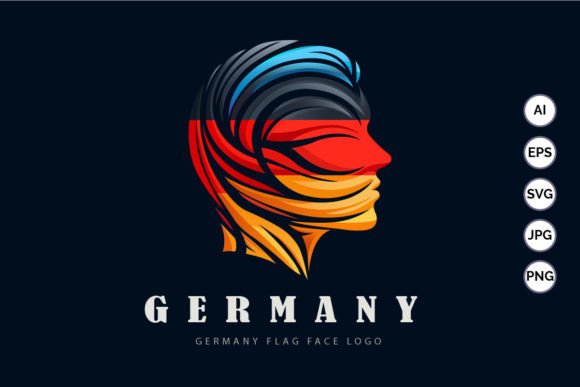 Germany Deutschland Flag Head Face Logo Review