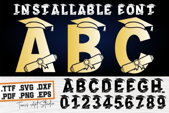 Graduation Monogram: A Decorative Fonts Review for Real Brands