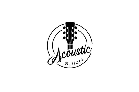 Guitar Logo Vector Icon Illustration for Graphics and Logos