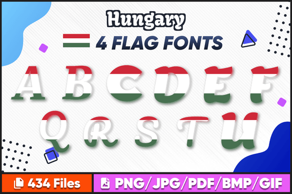 Hungary Font Graphics for Crafts and Content Publishing