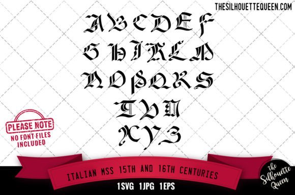 Italian Mss 15th and 16th Centuries Graphics for Crafts