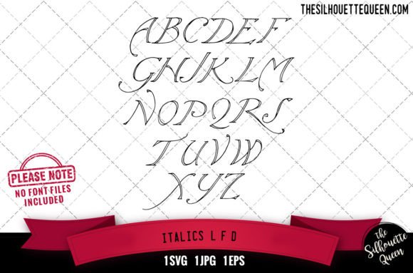 Italics. L.F.D Alphabets - ABC Letters for Crafts and Graphics