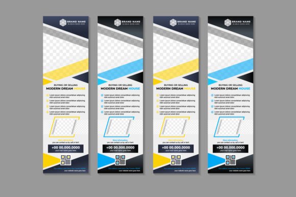 Modern Dream Vertical Banner Graphics for Social Media Templates