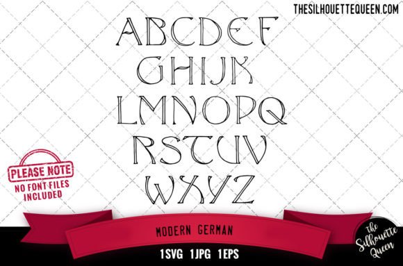 Modern German Alphabets - ABC Letters for Graphics and Crafts