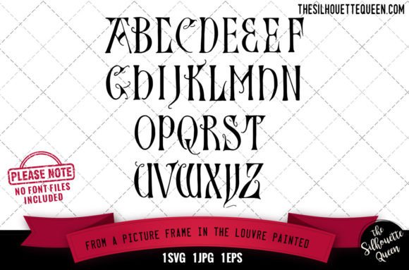 Picture Frame Louvre Alphabets for Graphics and Crafts