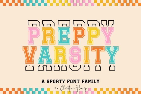 Preppy Varsity Fonts: A Display Review for Real Crafting