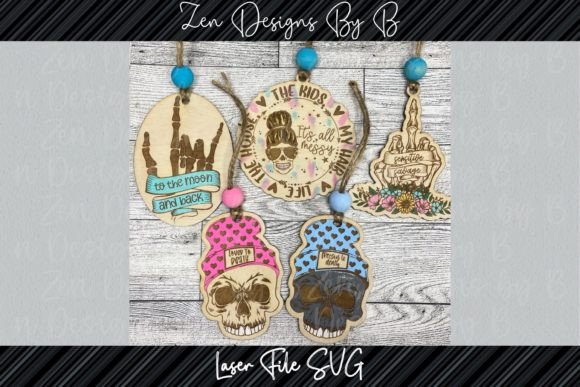 Skeleton Car Charm Laser Cutting & Other Home Decor Design