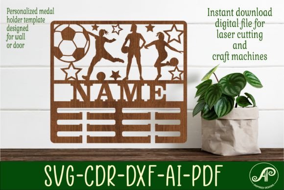 Soccer Female Name Medal Holder Sign SVG Review