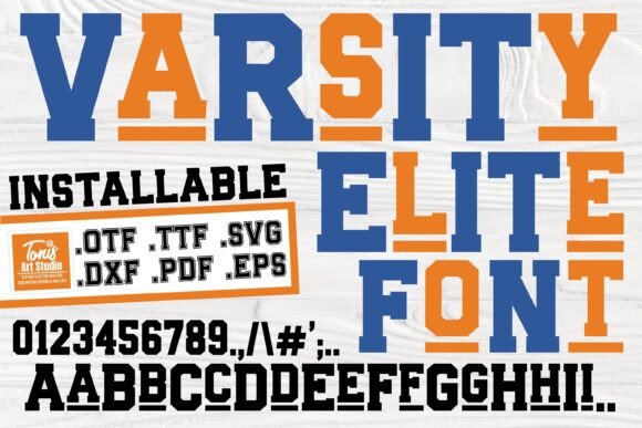 Varsity Elite: A Bold Display Fonts Choice for Sellers