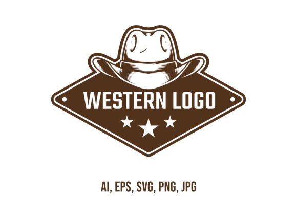 Western Logo Template for Graphics and Crafts